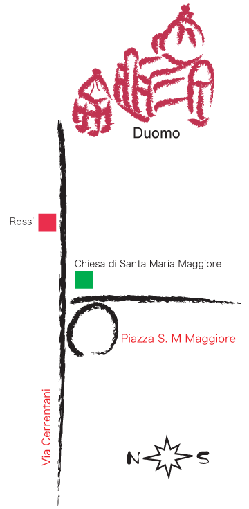 Via Cerretani e Piazza S. M. Maggiore （チェッレターニ通りとサンタ・マリア・マッジョーレ教会広場）